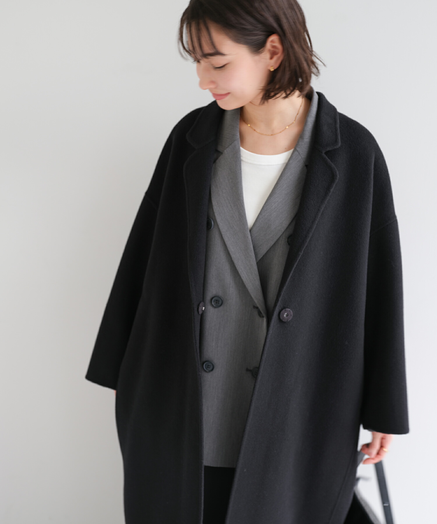 楽天市場】evernavy エバーネイビー リバー ロング コクーン ウール