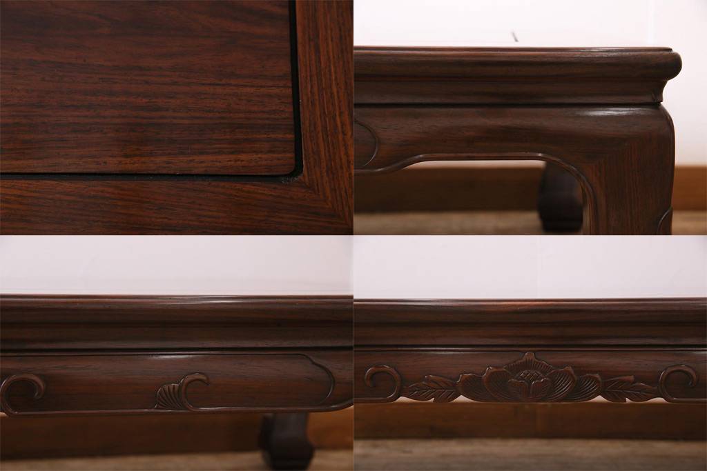 楽天市場】【中古】 座卓 唐木指物 紫檀 シタン 無垢材 漆塗り ロー