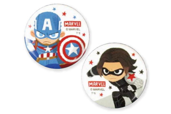 マーベルスタジオ グッズ 缶バッジ アイアンマン キャプテンアメリカ