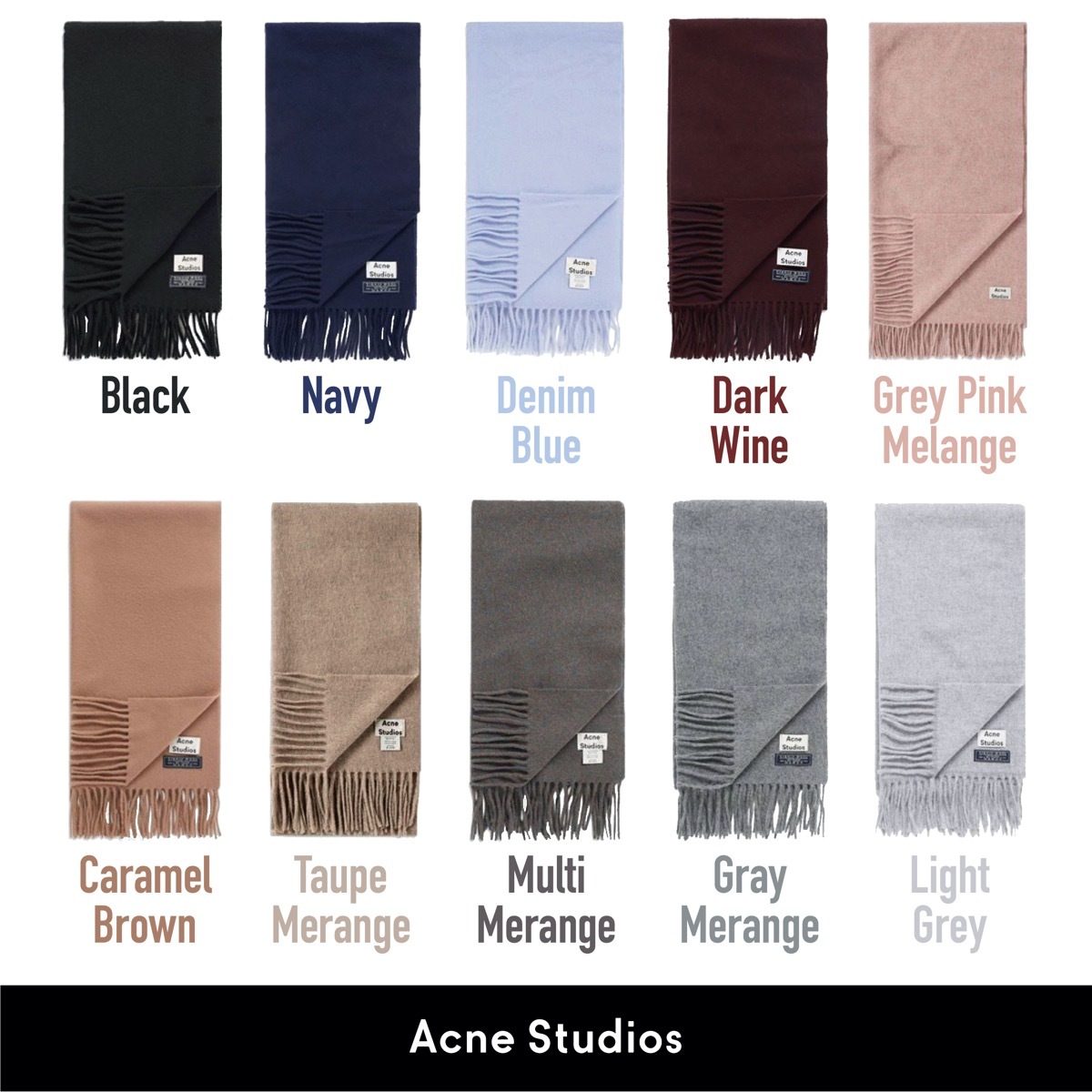 Acne Studios アクネ 旧タグ 大判 マフラー ストール ボルドー 楽天