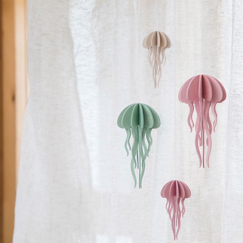 ホワイトフレーム クラゲ アート F 0サイズインテリア雑貨 ホワイト