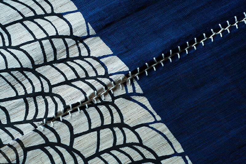 楽天市場】よつめ染布舎 ススキ 麻のれん 作家 小野豊一 型染め 民芸