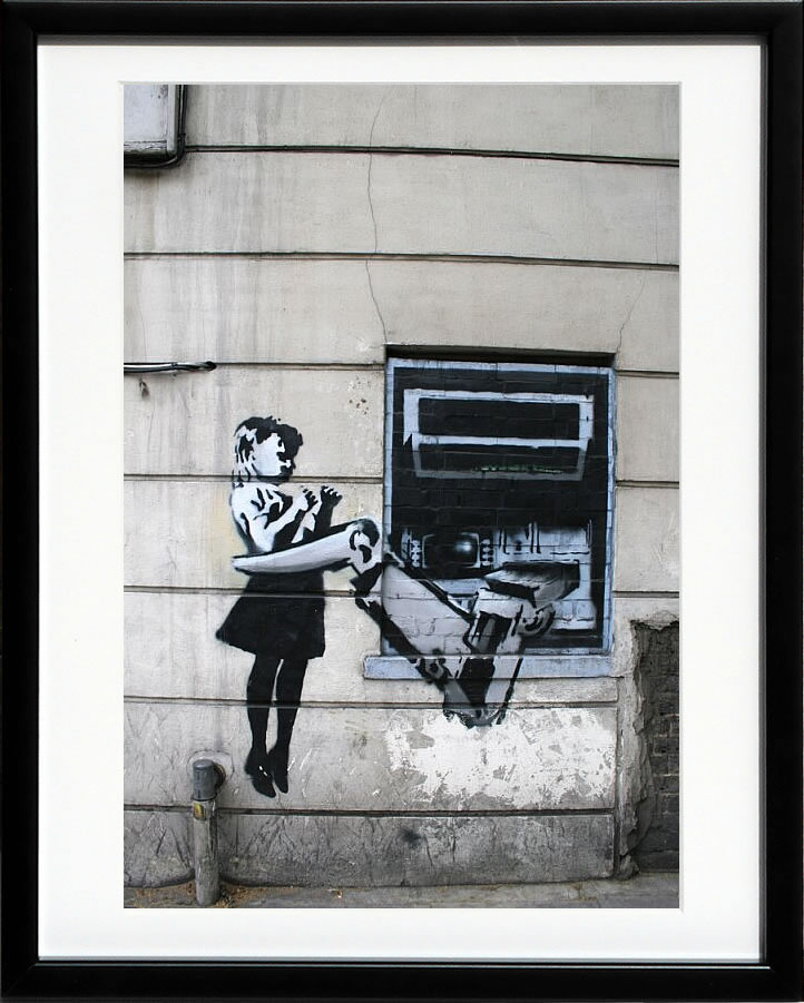 バンクシー 絵 絵画 アートパネル アート ポスター 版画 複製画 シルク