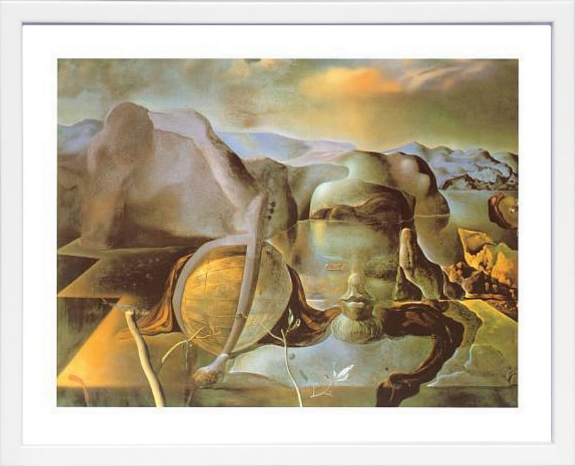 ダリの模写、パステル画、額入り、