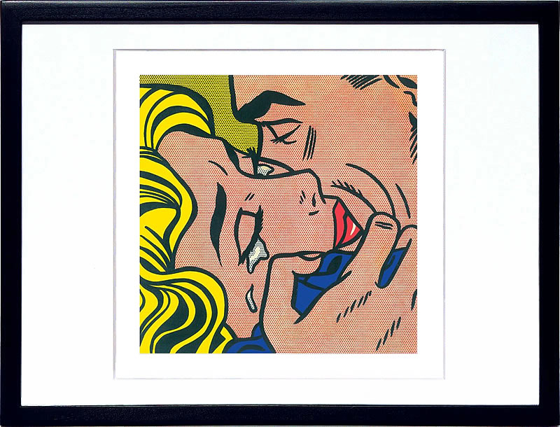 ロイ・リキテンスタイン キス Kiss V 1964 シルクスクリーン額装 ロイ