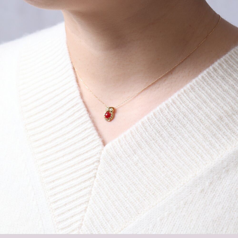 楽天市場】≪1年保証付き≫日本産血赤珊瑚 高知県産 フクロウ ふくろう