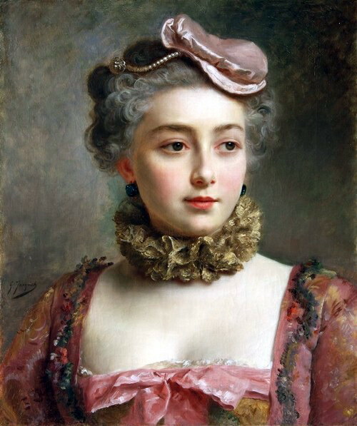 楽天市場】油絵 Gustave Jean Jacquet_ 貴婦人 MA1630 : 絵画制作専門