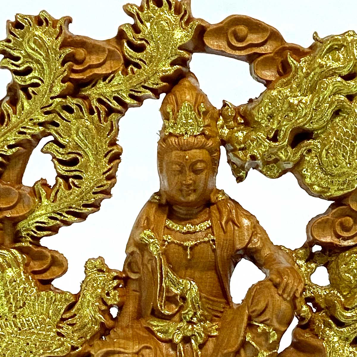 楽天市場】【10日限定│最大10％オフクーポン】観音菩薩 仏像 木像 金