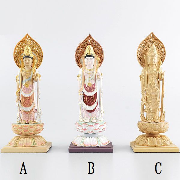 楽天市場】観音菩薩 観音様 木造 仏像 木彫り 彫刻 像 ご利益 仏教