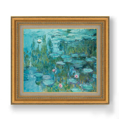 モネ 油彩 肉筆『風景画』表サイン 画廊シール F12号 額装 b551 モネ