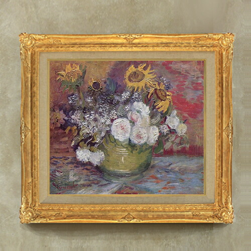 油絵（ひまわり）額装 F8 油絵（ひまわり）額装F8