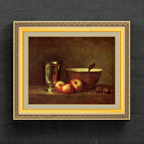 絵画額付 (白）油絵uF6-063704静物（果物 かご 瓶）