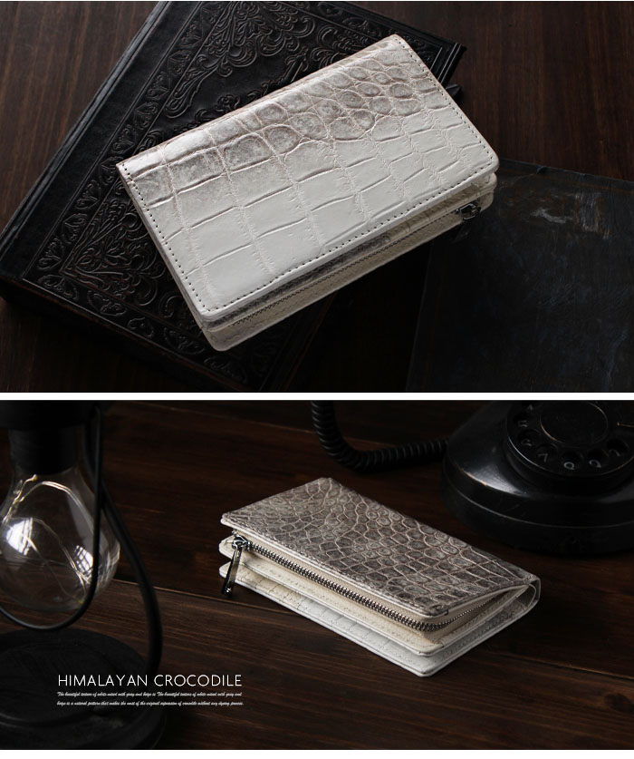 楽天市場】ヒマラヤクロコダイル 二つ折り ヒマラヤクロコ 財布