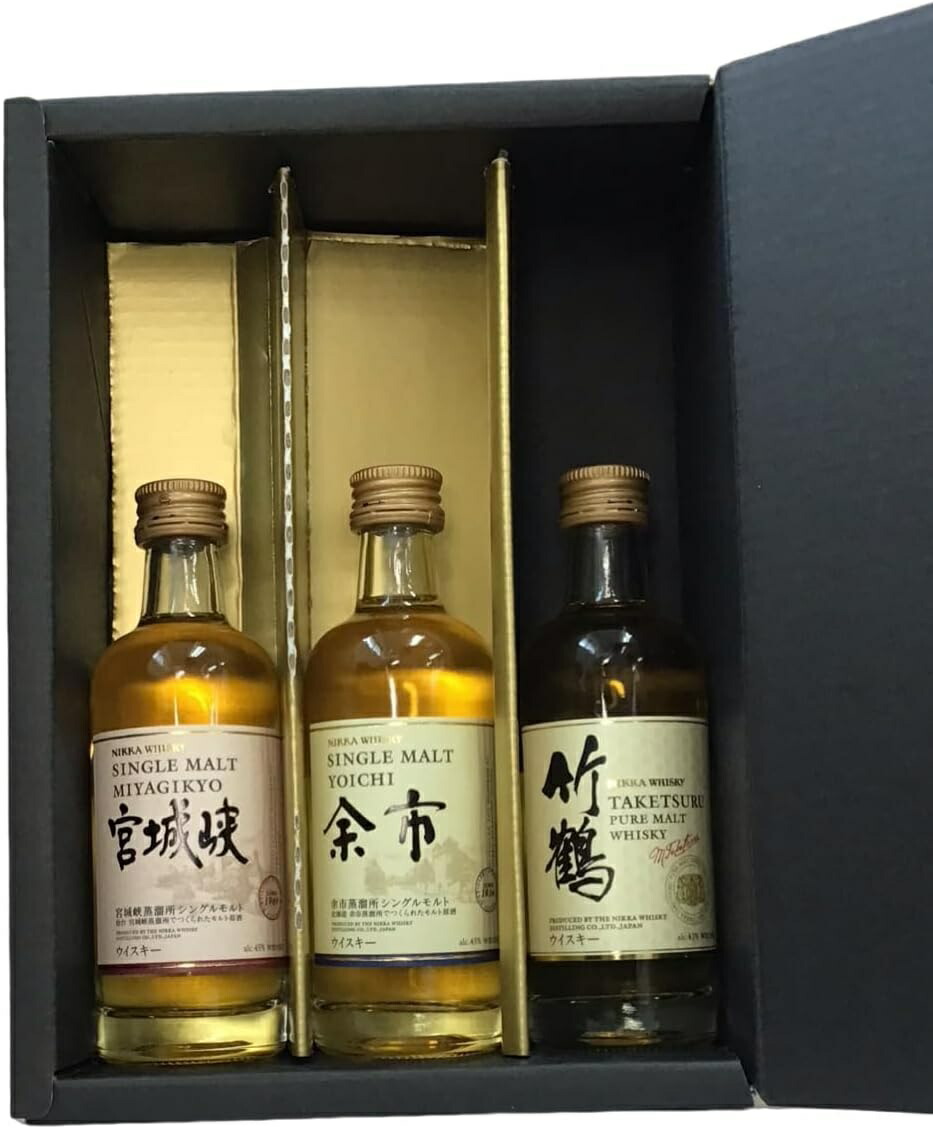 シングルモルトウイスキー 宮城峡 余市 セット計4本