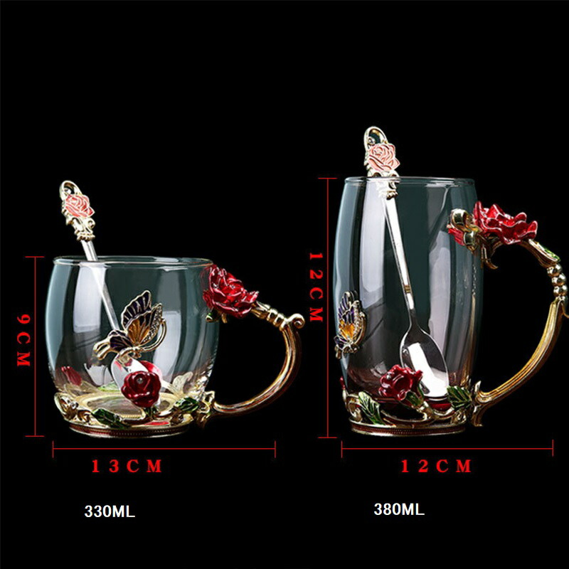 楽天市場】マグカップ 耐熱ガラスカップ 透明カップ おしゃれ スプーン