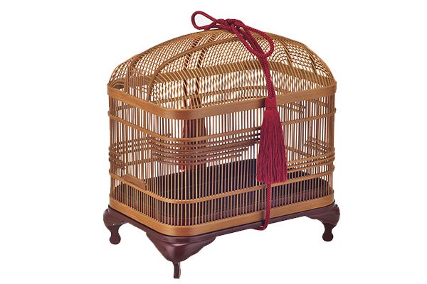 楽天市場】虫篭 虫籠 虫かご 大和型虫籠(大）かすみ付 駿河竹千筋細工