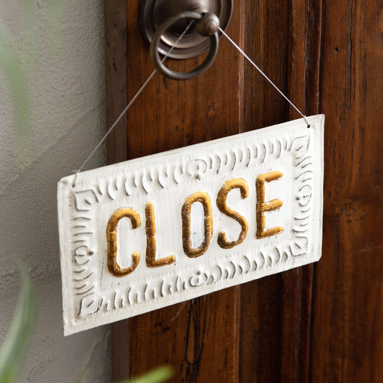 楽天市場】オープン ＆ クローズ ドアプレート OPEN CLOSE 両面 ロゴ