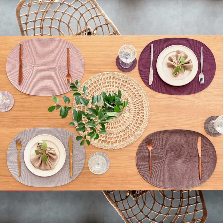 英国】 プレースマット 23cm / コースター 10cm 各8枚 英国】 プレース