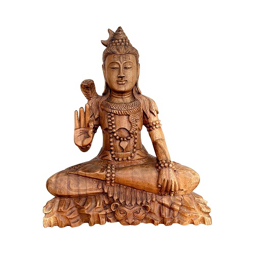 楽天市場】シヴァ神の木彫り 40cm 座像 木製 スワール無垢材 シバ神