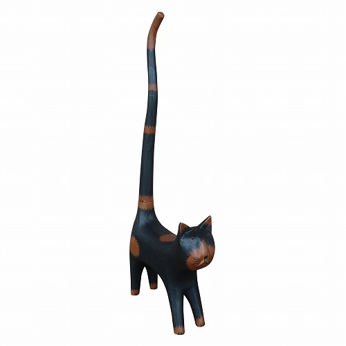 楽天市場】バリ猫 しっぽネコ 木彫りの置物 トイレットペーパー