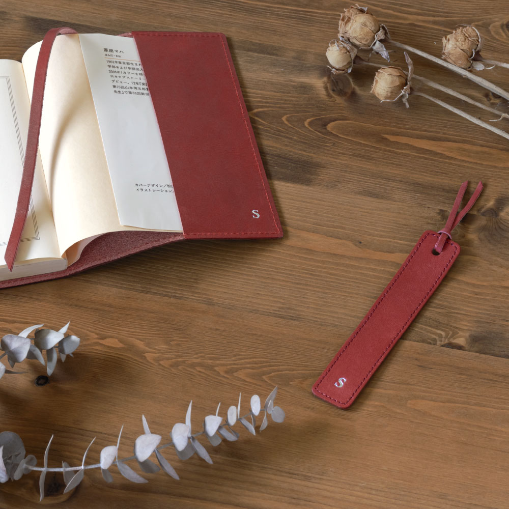楽天市場】しおり イニシャル ブックマーク 栞 日本製 姫路レザー 本革