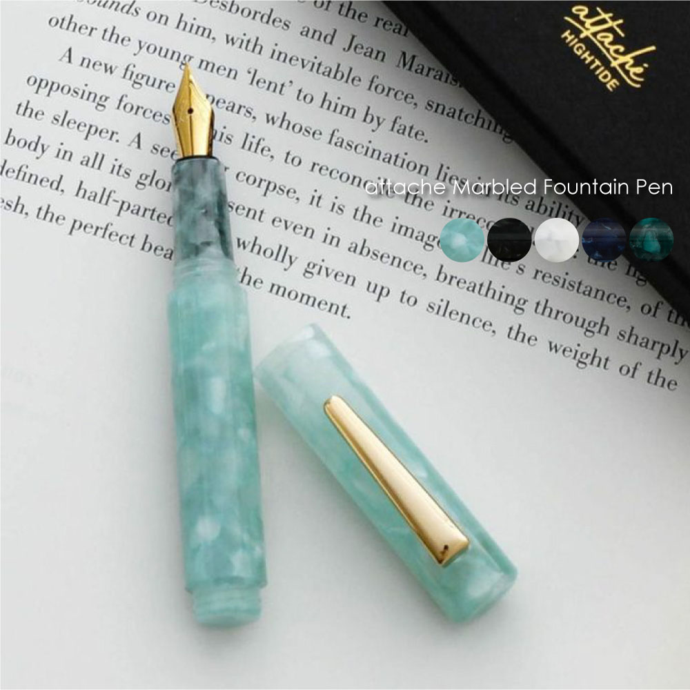 楽天市場】attache Marbled Fountain Pen アタシェ マーブル 万年筆 金