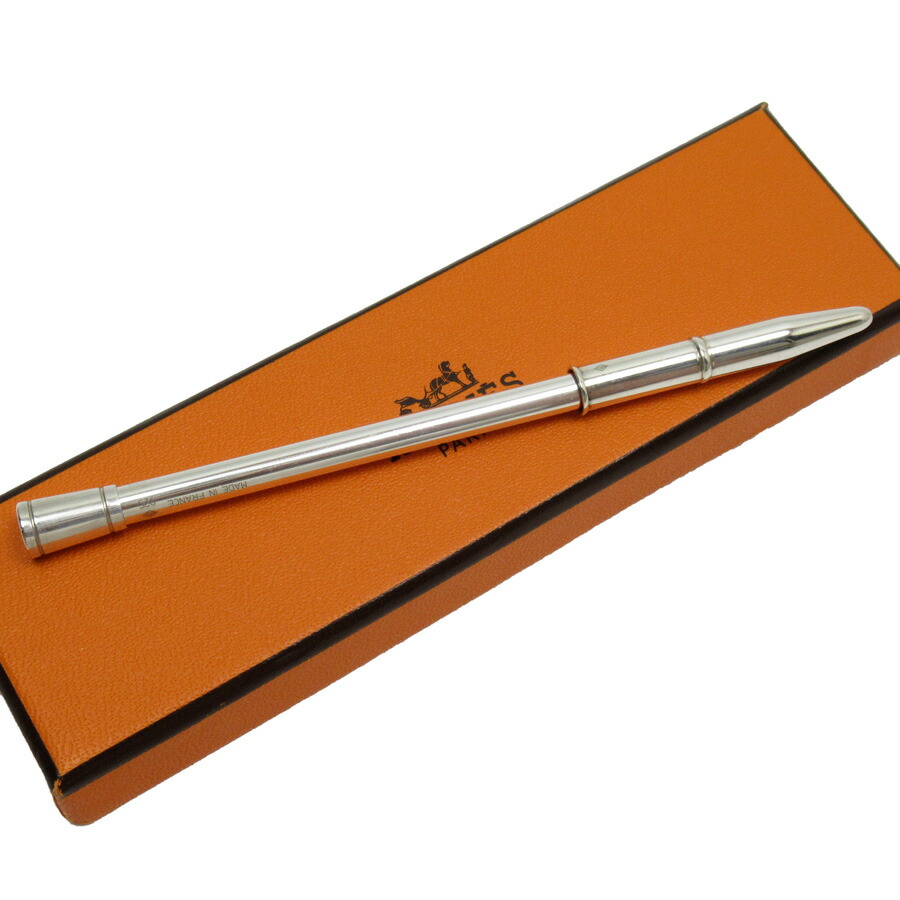 楽天市場】エルメス HERMES ボールペン（青） シルバーxインク青 925