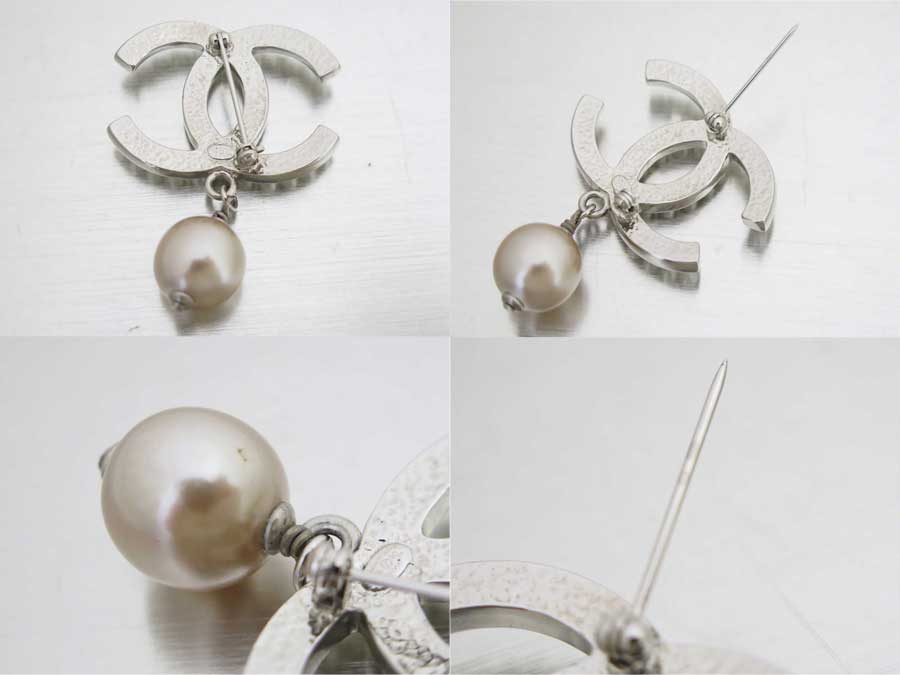 G267 シャネル ブローチ リボン ホワイト G267 シャネル ブローチ