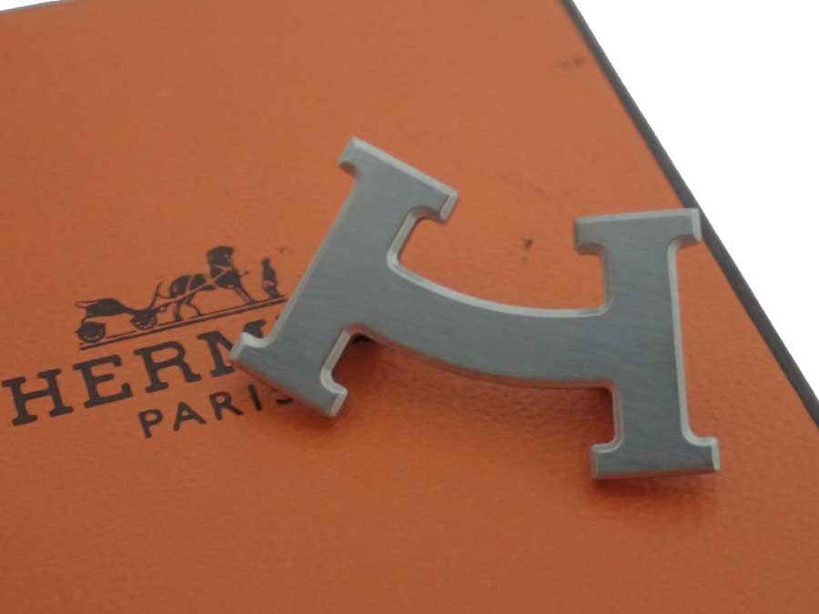 楽天市場】エルメス HERMES ブローチ Hスマイル マットシルバー 金属