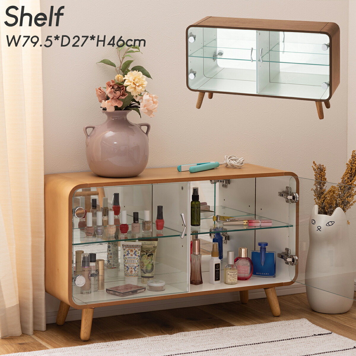 楽天市場】【5%OFFクーポンあり】 シェルフ テレビ台 ガラス 棚 ラック