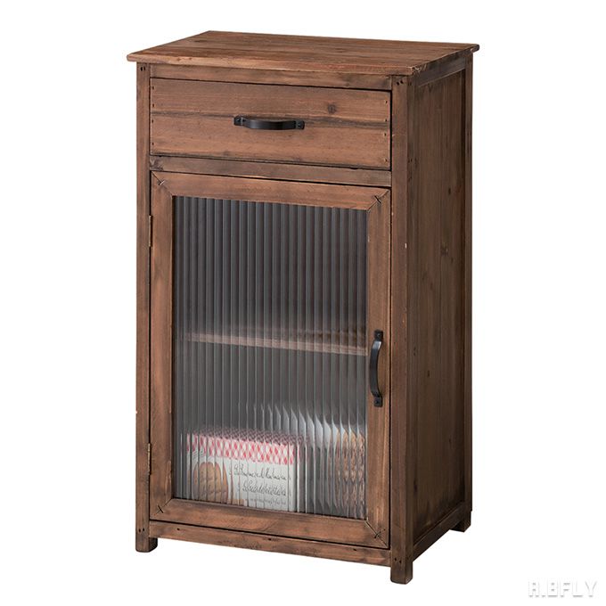 ASKA 格子扉 木製キャビネット 電話台 ASKA 格子扉 木製キャビネット