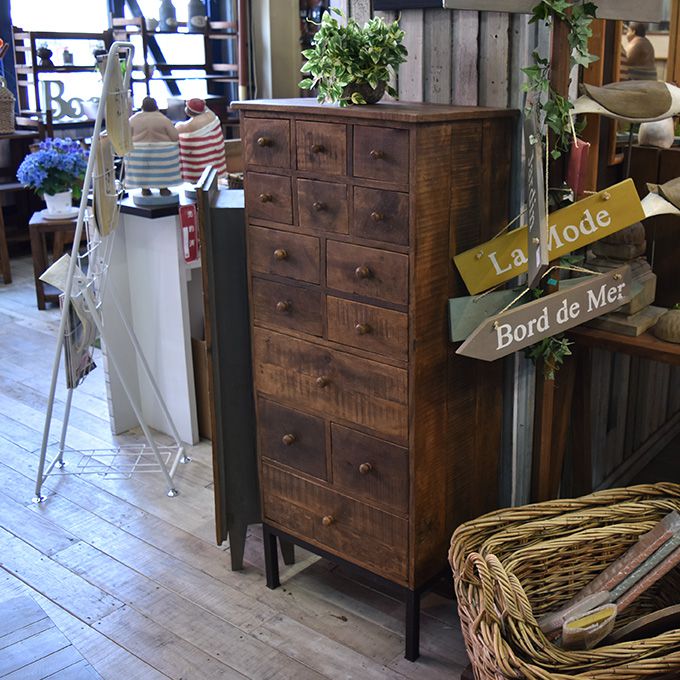 楽天市場】ハイチェスト チェスト 収納家具 アンティーク 北欧 古材