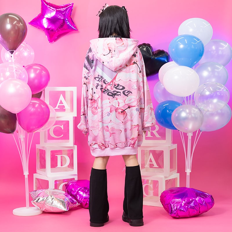 楽天市場】LOVE GIRL パーカー 長袖 原宿系 原宿 ファッション 病み