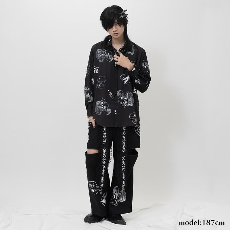 楽天市場】脳みそ少女 シャツ 長袖 原宿 原宿系 ファッション