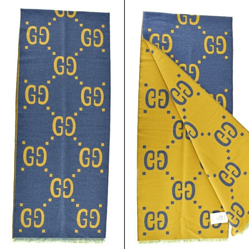 楽天市場】グッチ マフラー レディース GGジャガードウールシルク