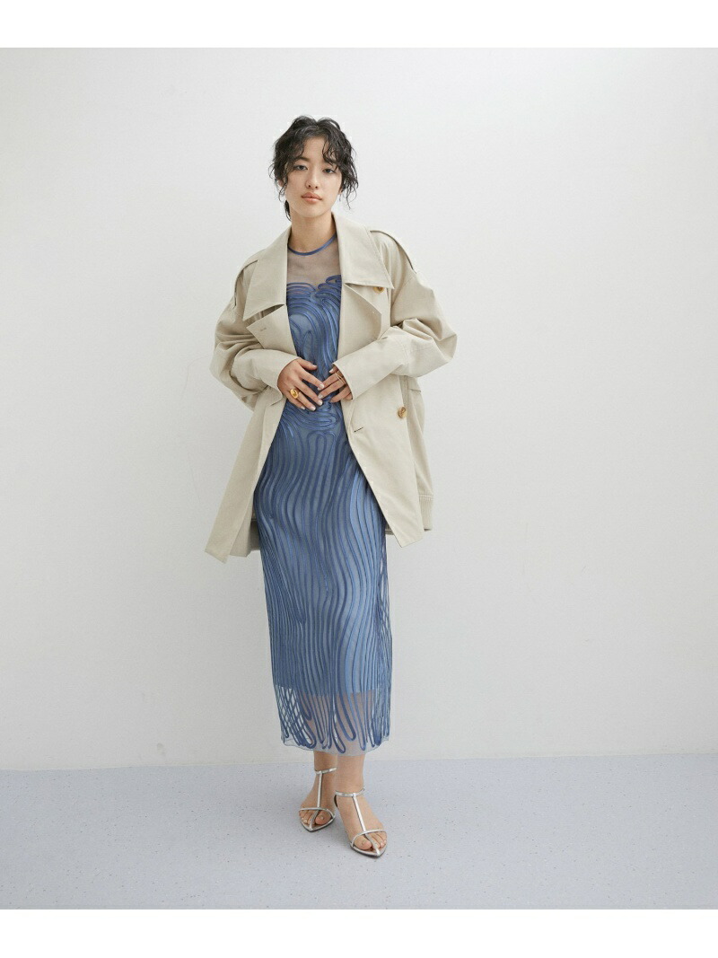 楽天市場】【オケージョン対応】ラインアートシアーワンピース ADAM ET