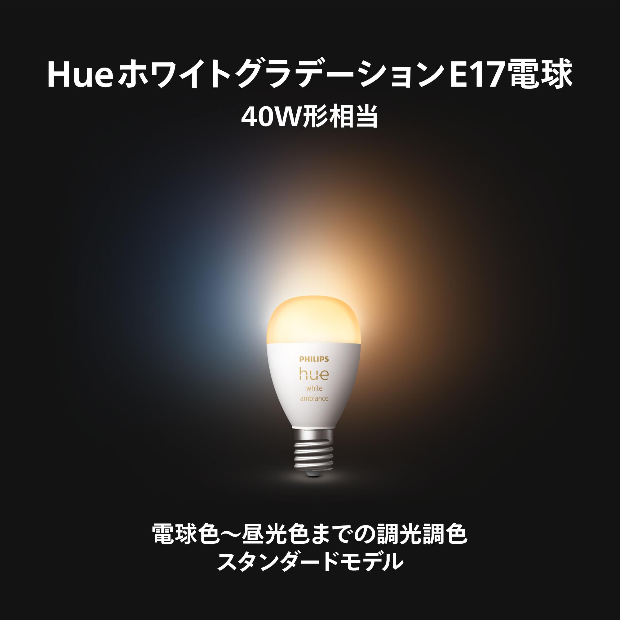 Philips Hue E17型 LED電球 3個セット Hue E17 LED 電球 - ホワイト