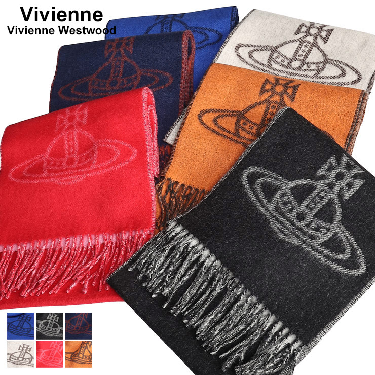 Vivienne Westwood 黒 マフラー フリンジ付き