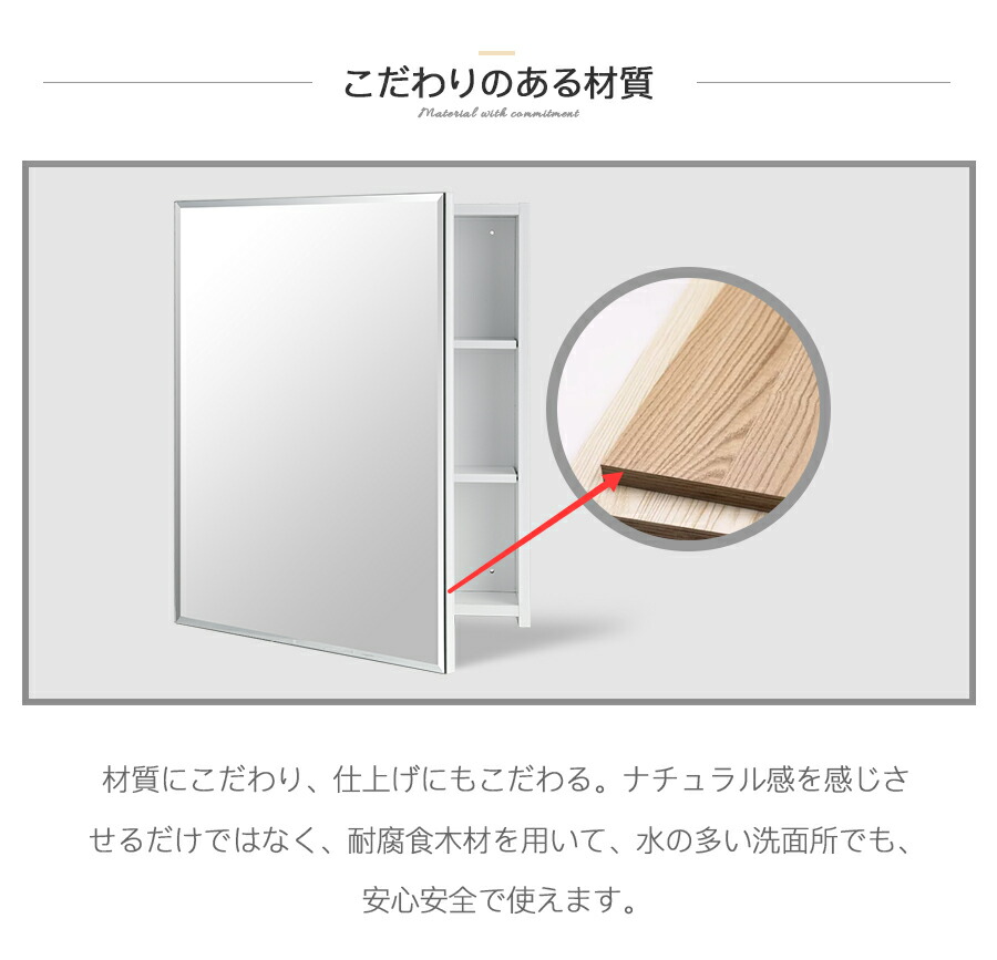 楽天市場】ミラー キャビネット 洗面鏡 洗面台 鏡 収納 洗面化粧台