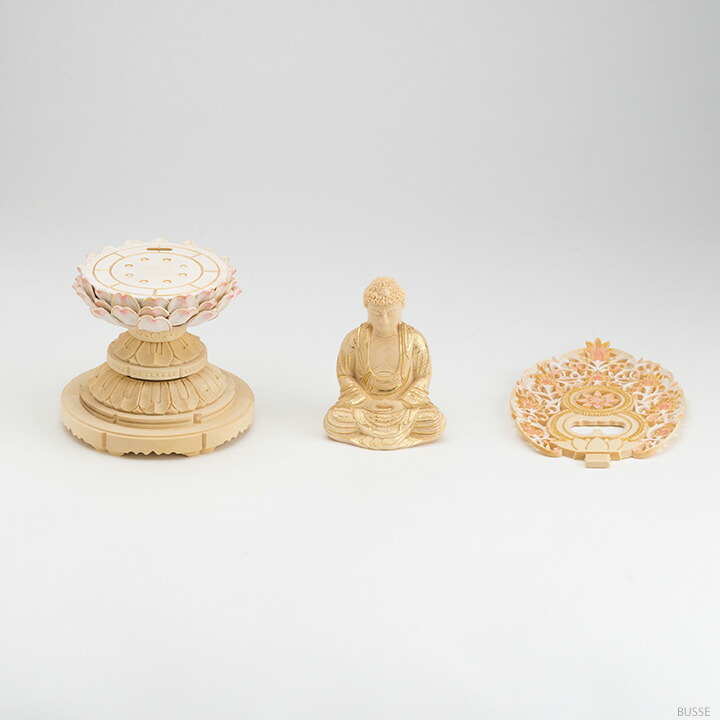 楽天市場】仏像 釈迦如来 座像 柘植製/ツゲ 丸座 2寸 金泥書 淡彩色