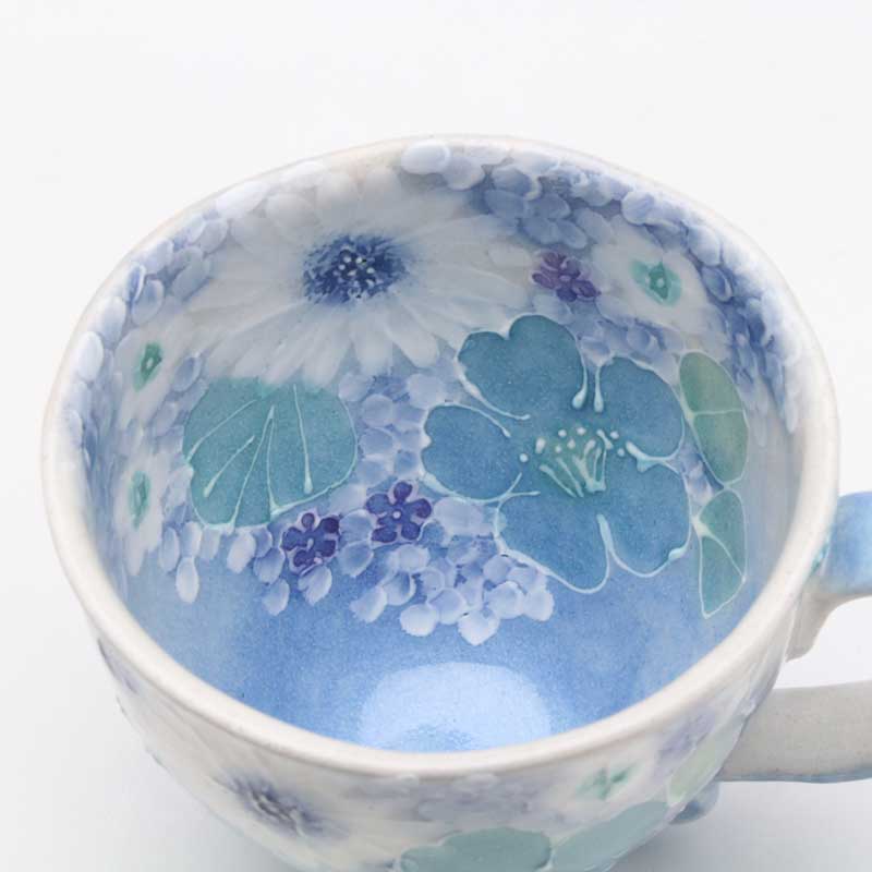 楽天市場】【青彩白花 マグ】瀬戸焼 和食器 食器 コーヒーカップ