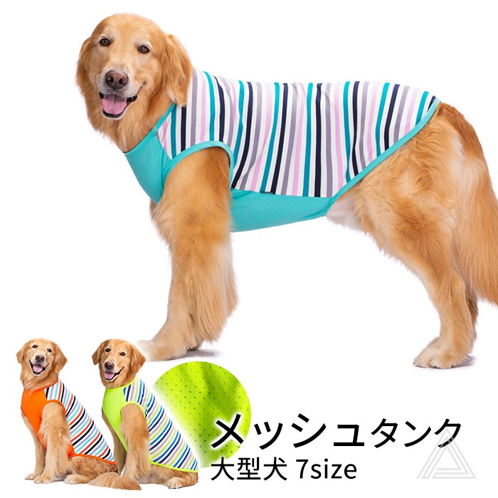 楽天市場】大型犬 タンクトップ 犬 服 夏 メッシュ ボーダー柄 7サイズ
