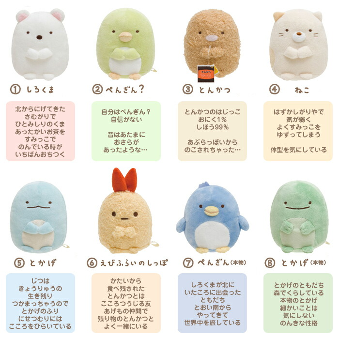 楽天市場】すみっコぐらし ぬいぐるみ (S) MP79501/MP79601/MP79701