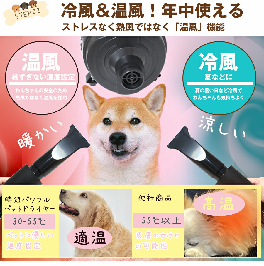 楽天市場】【ランク1位】ペット ドライヤー 犬 ドライヤー ペット用 大