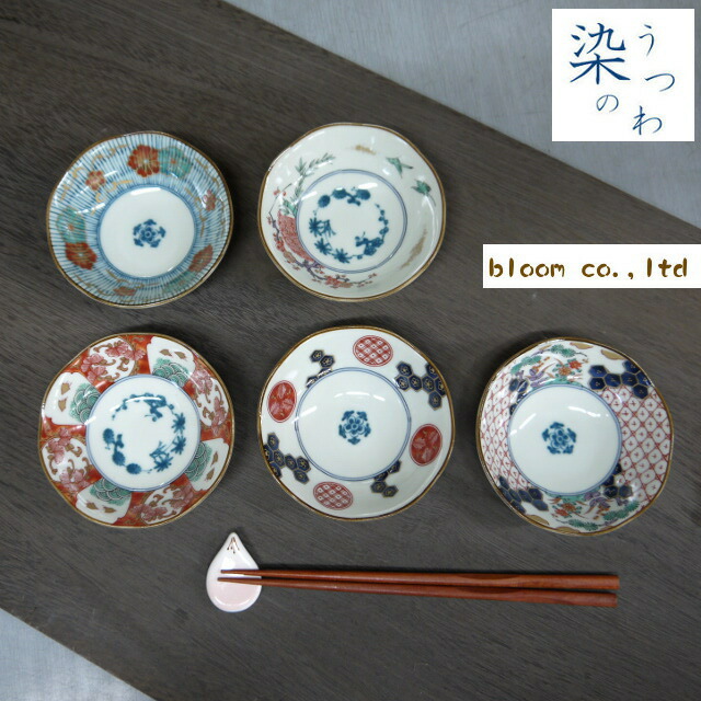 楽天市場】美濃焼 染錦古伊万里小付揃【径11x高3.5cm】【小付,5柄