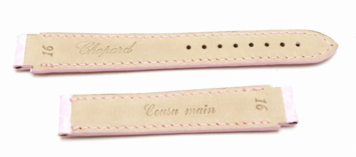 キムチ✨ CHOPARD ショパール 替えベルト クロコ ピンク 尾錠 キムチ