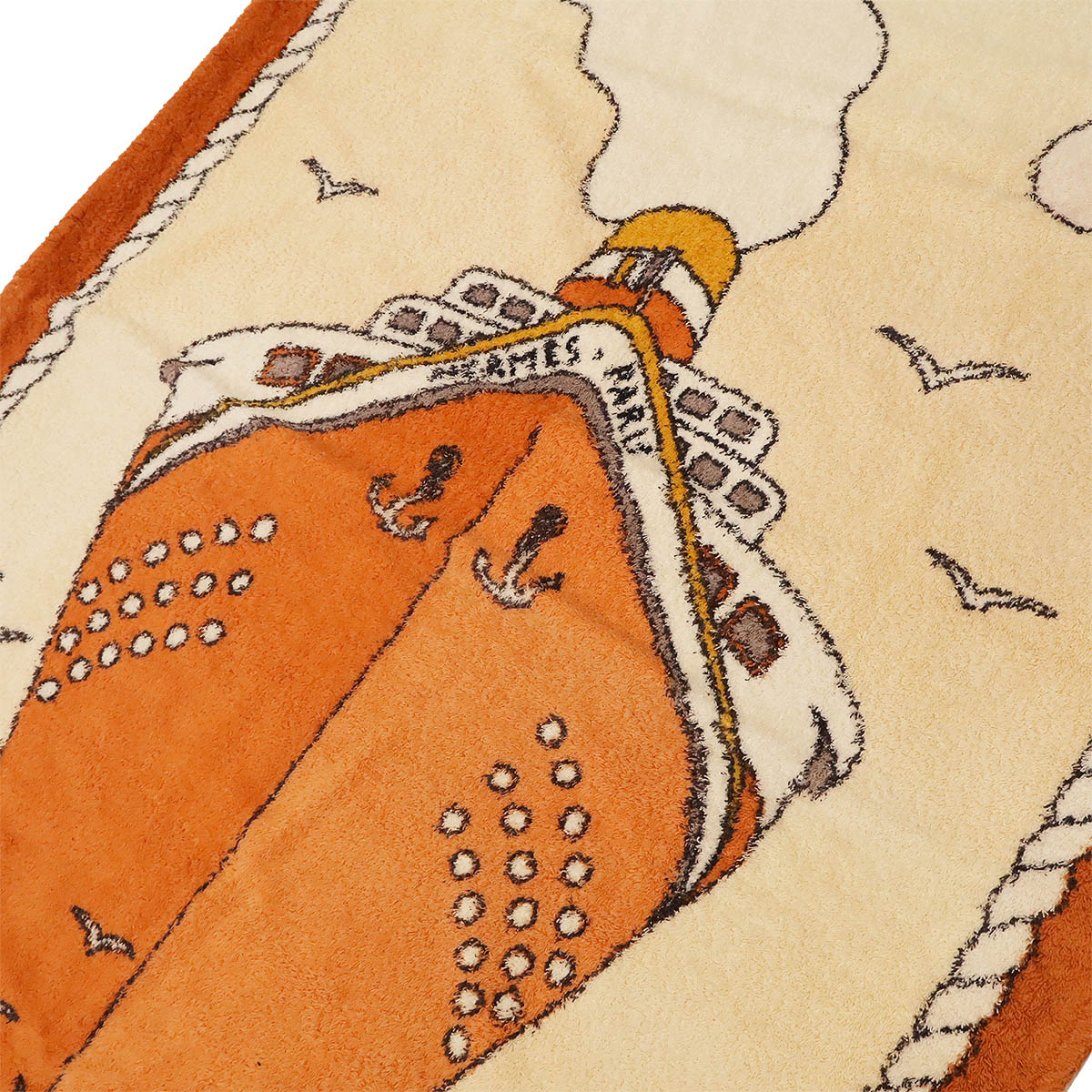 楽天市場】HERMES エルメス バスタオル ビーチタオル ビーチマット 船