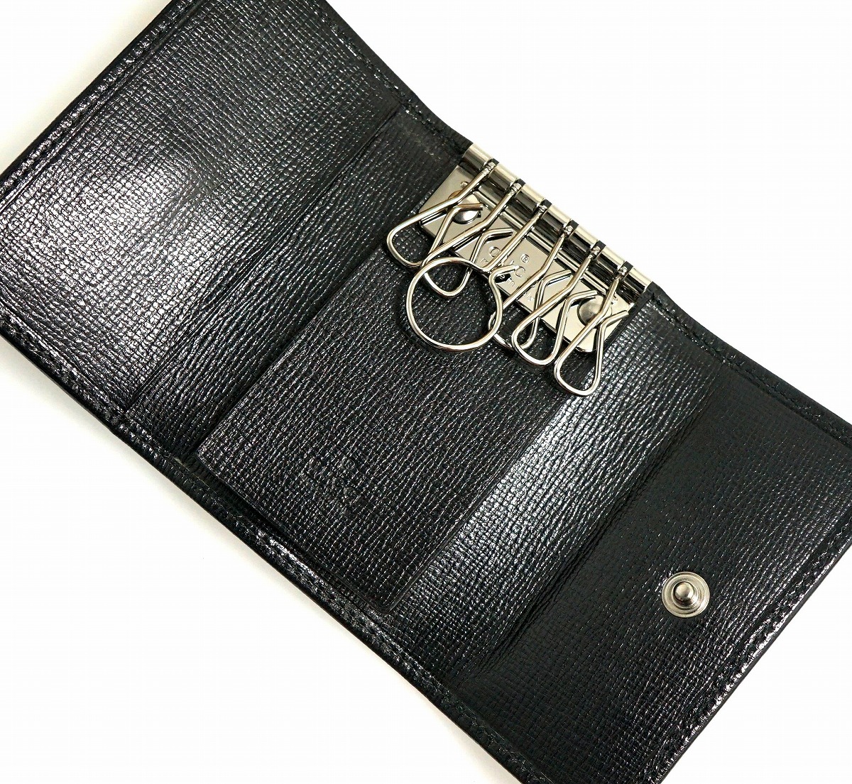 楽天市場】GUCCI グッチ 6連キーケース レザー 黒 ブラック シルバー