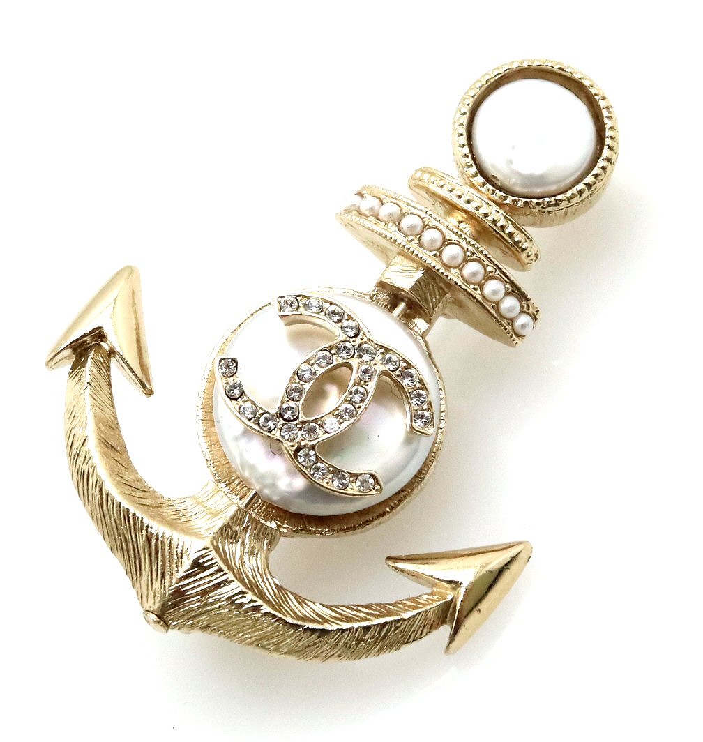 シャネル CHANEL ヴィンテージ ココマーク パール ピンブローチ 楽天