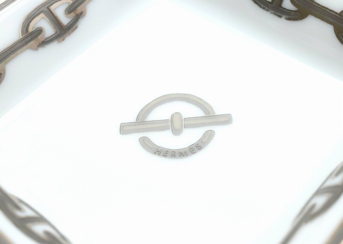 楽天市場】HERMES エルメス アッシュトレイ 灰皿 シェーヌダンクル柄